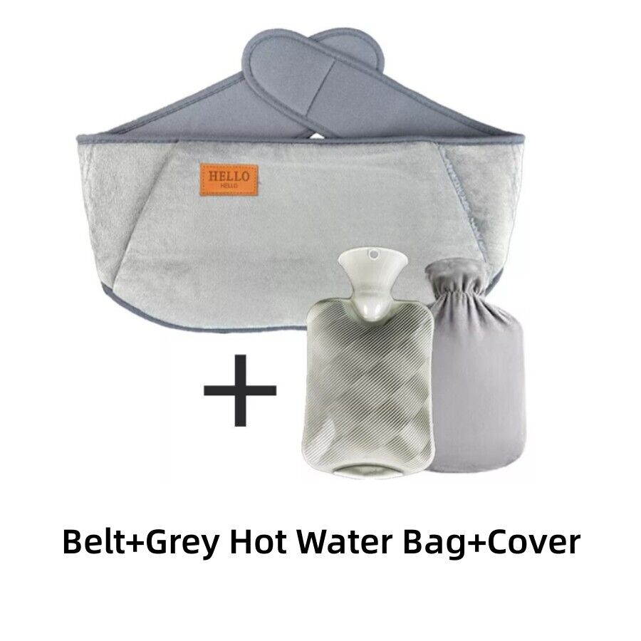 1000ML Hot Water Bottle Warmer Plush Faux Fur Waist Cover Belt Warmer Bottles UK