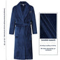Men’s Winter Thermal Bathrobe – Thickened Coral Velvet Robe with Adjustable Belt