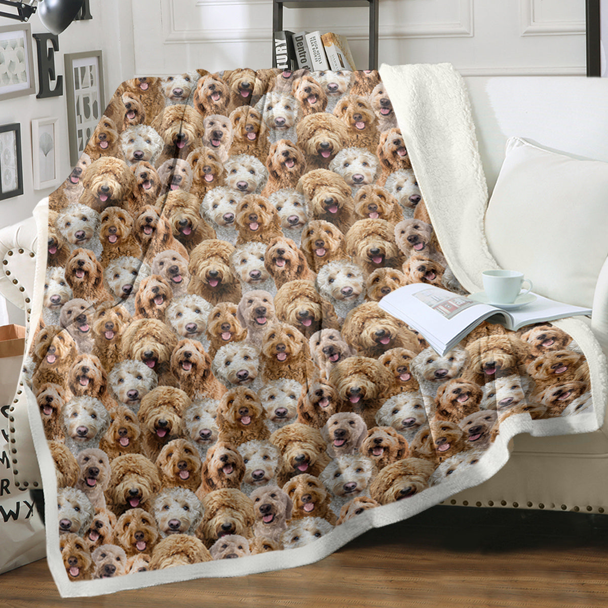 Cockapoos Fleece Blanket Fuzzy Blanket For Kids Adults Cute Puppy Cockapoos Throw Blanket Puppy Dog Animal Pattern Sherpa Blankets Cockapoos Gifts For Women