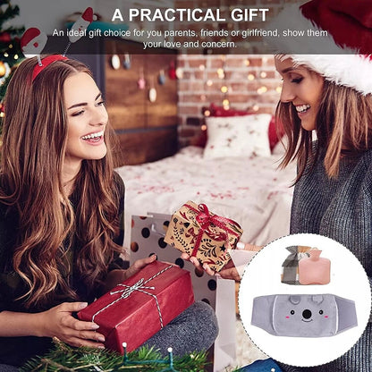 1000ML Hot Water Bottle Warmer Plush Faux Fur Waist Cover Belt Warmer Bottles UK