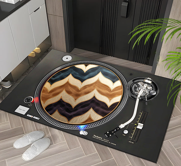 Vintage Creative Floor Mat – Non-Slip, Absorbent & Stylish Home Rug