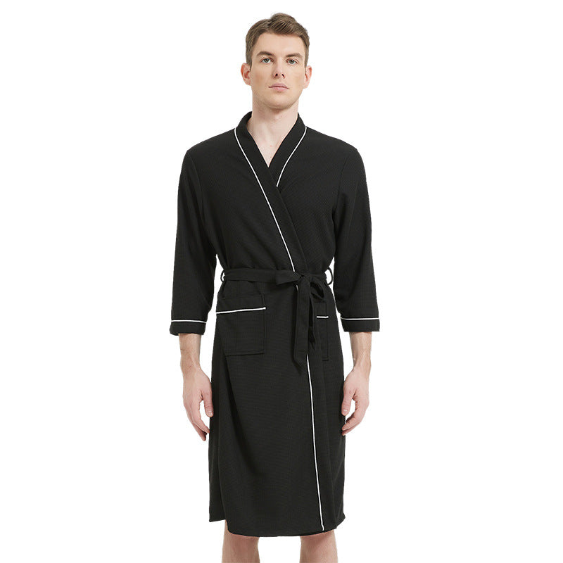Four-season Waffle-knit Bathrobes For Couples