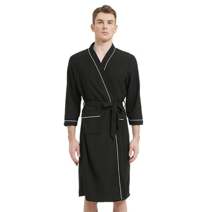 Four-season Waffle-knit Bathrobes For Couples