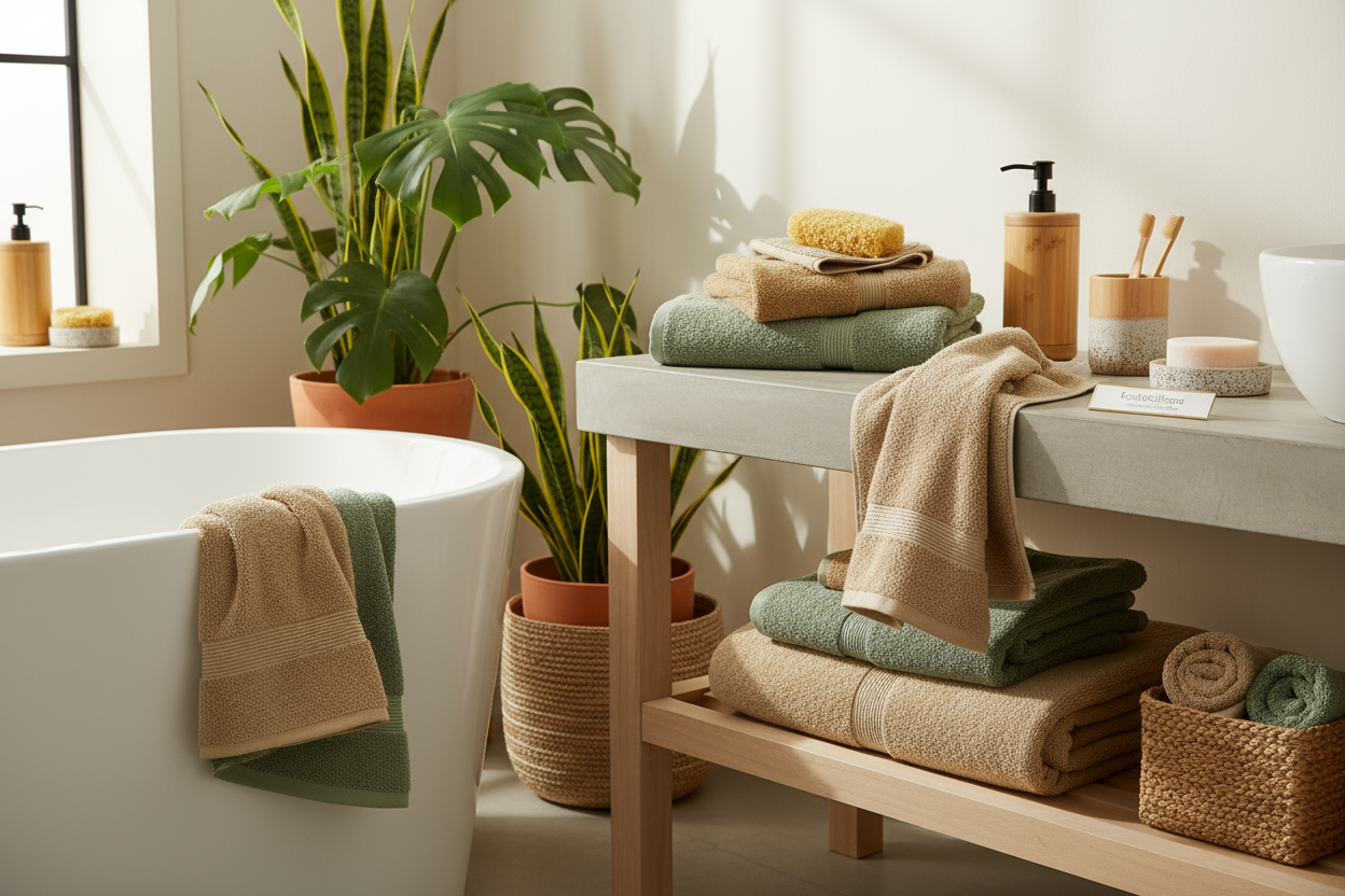 EcoNestHome towels and bathroom accessories