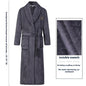 Men’s Winter Thermal Bathrobe – Thickened Coral Velvet Robe with Adjustable Belt