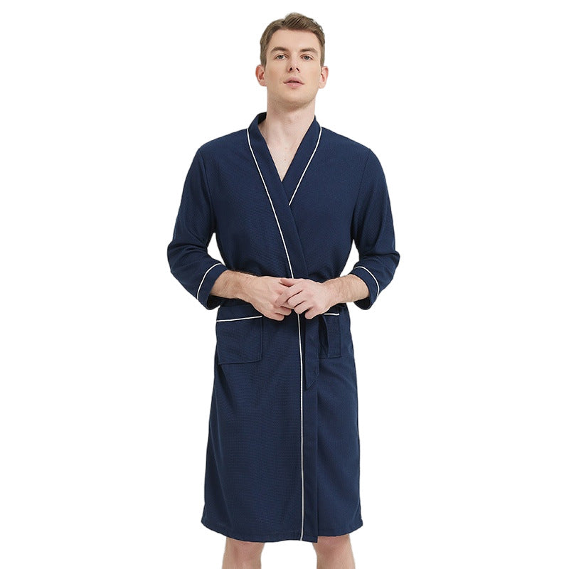 Four-season Waffle-knit Bathrobes For Couples