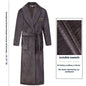 Men’s Winter Thermal Bathrobe – Thickened Coral Velvet Robe with Adjustable Belt