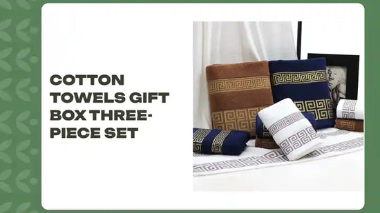 Cotton Towels Gift Box Three-piece Set by@Outfy