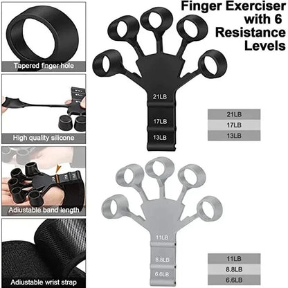 Finger Hand Exerciser Strengthener Adjustable Wrist Forearm Grip Trainer Sports