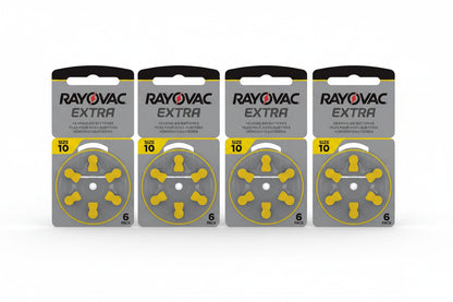 Rayovac Extra Advanced size 10 PR70 Hearing Aid Batteries 1.45V Zinc Air 6bl
