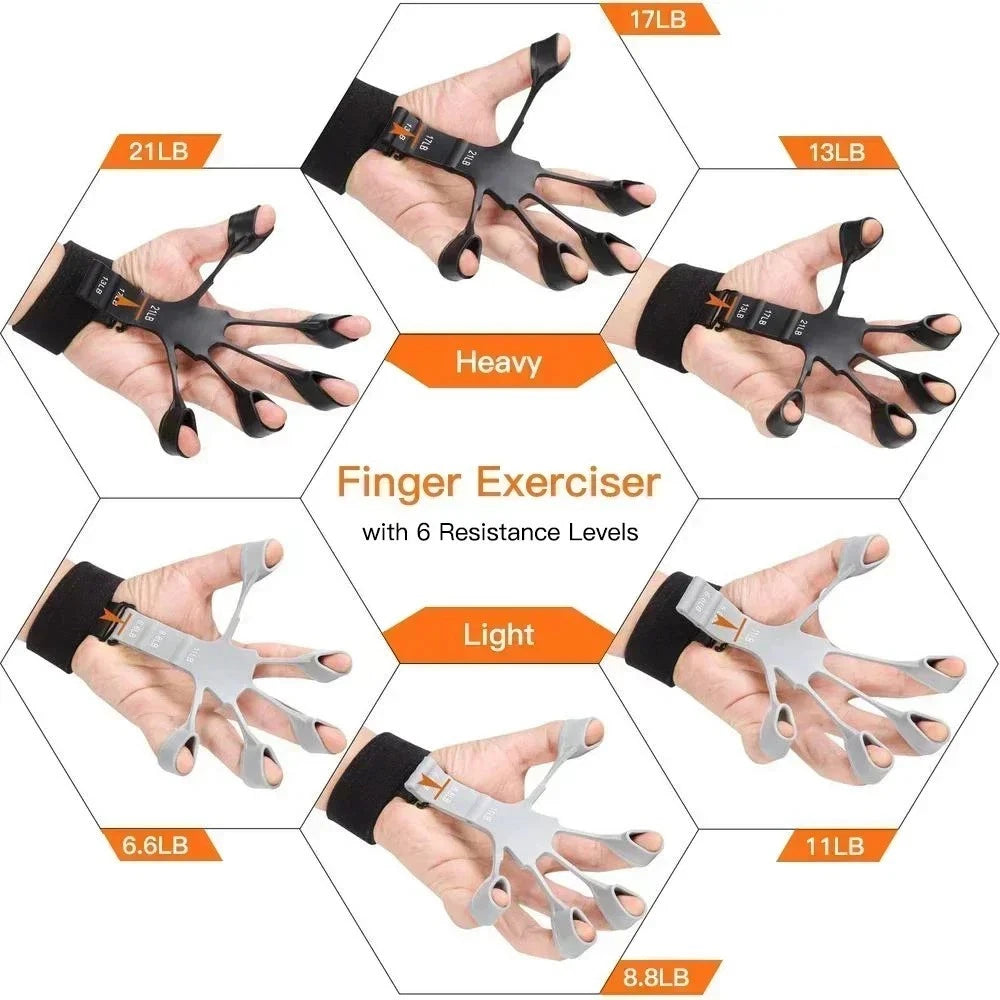 Finger Hand Exerciser Strengthener Adjustable Wrist Forearm Grip Trainer Sports