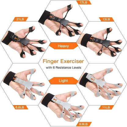 Finger Hand Exerciser Strengthener Adjustable Wrist Forearm Grip Trainer Sports