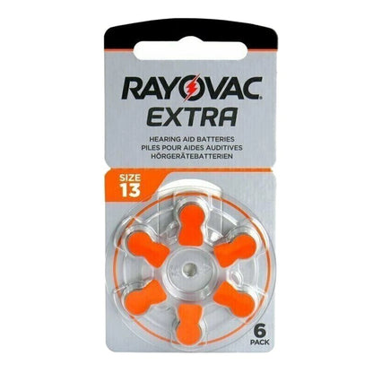 Rayovac Extra Advanced Size 13 Orange Hearing Aid Batteries Zinc Air Exp Long Life