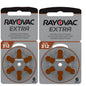 Rayovac Extra Advanced Hearing Aid Batteries Size 312 Brown Zinc Air Batteries