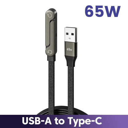 2-in-1 Invisible Holder Charger Cable–240W Fast Charging Cord with Phone Stand