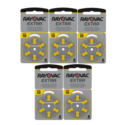 Rayovac Extra Advanced size 10 PR70 Hearing Aid Batteries 1.45V Zinc Air 6bl
